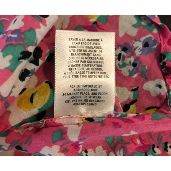 Anthropologie Holding Horses Women's Isla Floral Long Sleeve Blouse - Size 2 - Picture 11 of 11